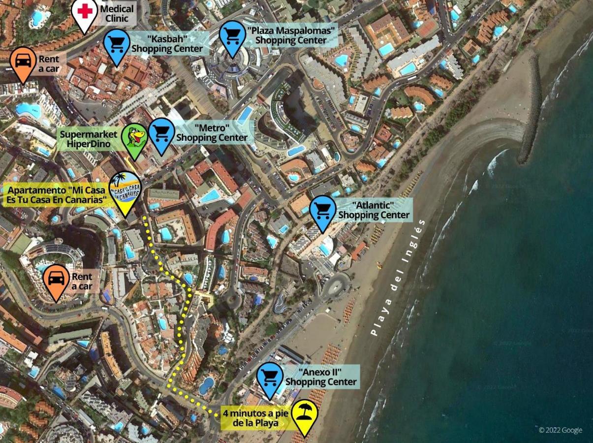 Апартаменты Playa Del Ingles, 4 Min A Pie De La Playa Маспаломас Экстерьер фото